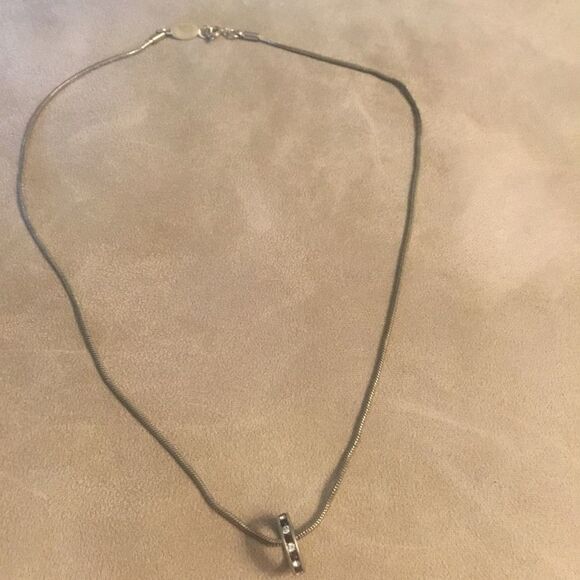 $8 or 3/$15. Silvertone Snakechain Necklace - Picture 3 of 9